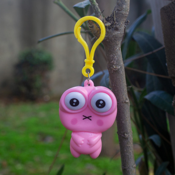 Anahtarlık Sevimli Emoji Göz Anahtarlık Pembe ürün görseli 1