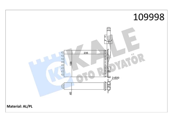 KALORİFER RADYATÖRÜ R21 OPTIMA-CNCRD AC KLİMASIZ 234x157x42 2 SIRA AL PL SİSTEM ürün görseli 1