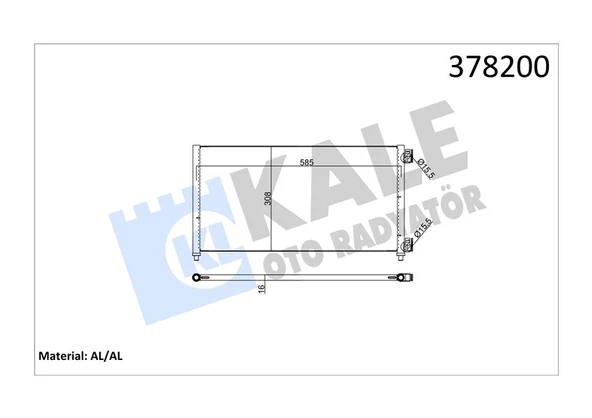 KLİMA RADYATÖRÜ KONDENSER FIAT DOBLO 01 IDEA 04 PUNTO 03 LANCIA YPSILON 06 11 1.2 1.3JTD 1.4 1.9JTD ürün görseli 1