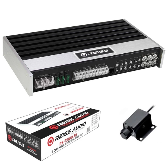 REISS AUDIO RS-T5100.5H OTO ANFİ 720W 5 KANAL HİBRİT BASS KONTROL ürün görseli 1