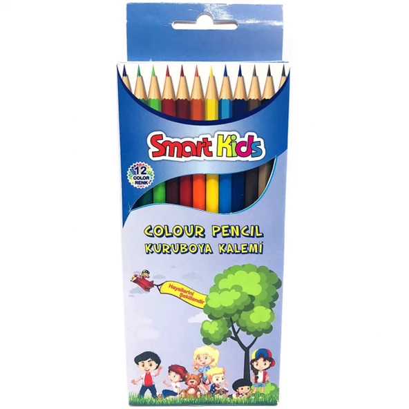 Smart Kids Kuru Boya Kalemi 12 Renk Globox 2963 ürün görseli 1