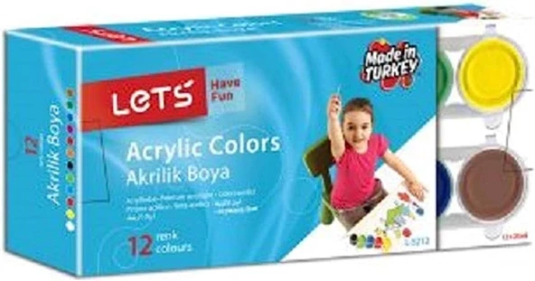 Lets Akrilik Boya 12 li ürün görseli 1