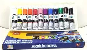 Akrilik Boya 12 X 9 Ml Tüp 12 Renk ürün görseli 1