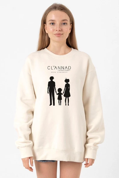 Clannad Anime After Story Ekru Kadın 2ip Sweatshirt ürün görseli 1