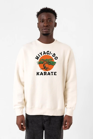 Cobra Kai Miyagi Do Karate Ekru Erkek 2ip Sweatshirt ürün görseli 1
