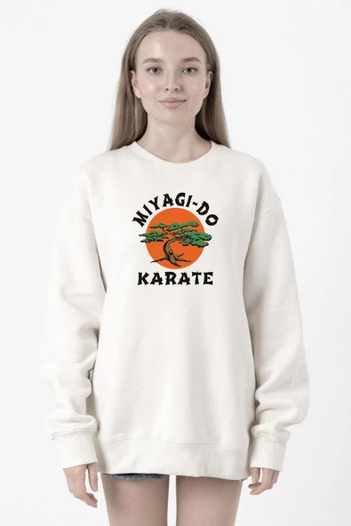 Cobra Kai Miyagi Do Karate Beyaz Kadın 2ip Sweatshirt ürün görseli 1