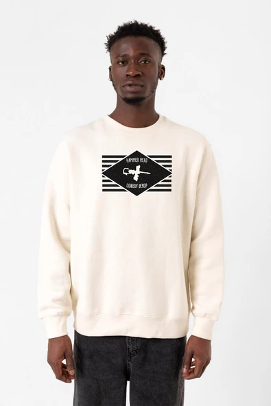 Cowboy Bebop Hammer Head Ekru Erkek 2ip Sweatshirt ürün görseli 1