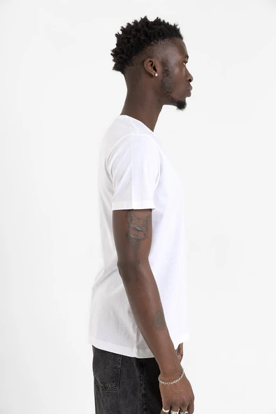 Cool Pumpkin Beyaz Erkek Bisikletyaka Tshirt - Resim 6