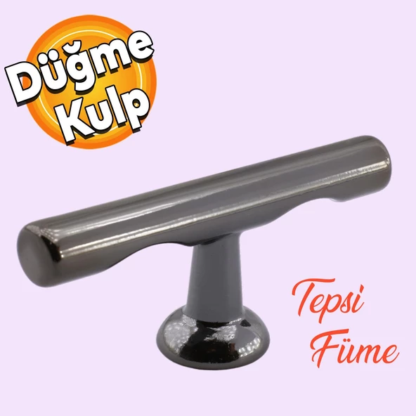 Tepsi Düğme Dolap Mobilya Mutfak Dolabı Çekmece Dolap Kapak Kulpu Kulpları Kulbu Metal Kulp Füme ürün görseli 1