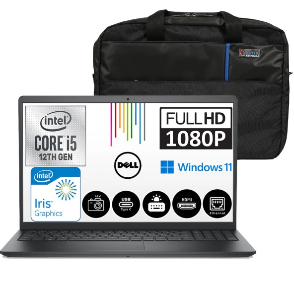 Dell Vostro 3520 Intel Core I5-1235U 32GB 1TB SSD 15.6" Fhd Windows 11 Home Taşınabilir Bilgisayar N1235VN3520EMEAWH11 + Zetta Çanta ürün görseli 1