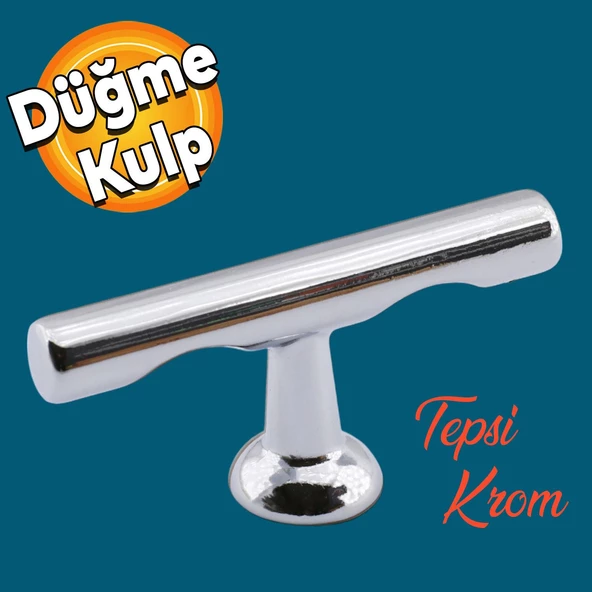Tepsi Düğme Dolap Mobilya Mutfak Dolabı Çekmece Dolap Kapak Kulpu Kulpları Kulbu Metal Kulp Krom ürün görseli 1