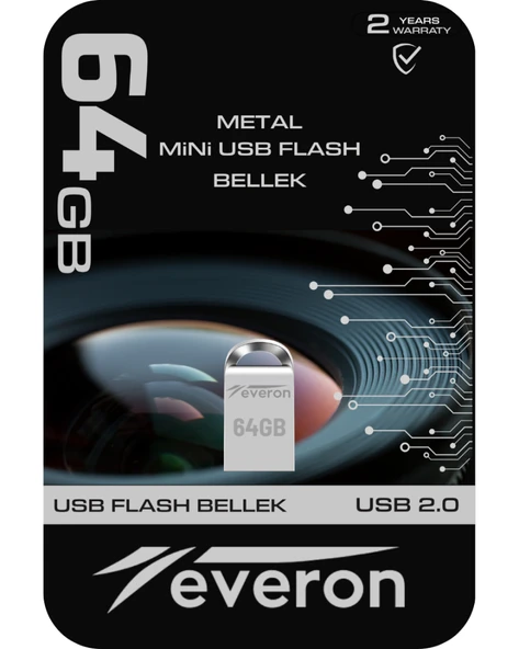 Everon 64 Gb Usb 2.0 Metal Flash Bellek Metal ürün görseli 1