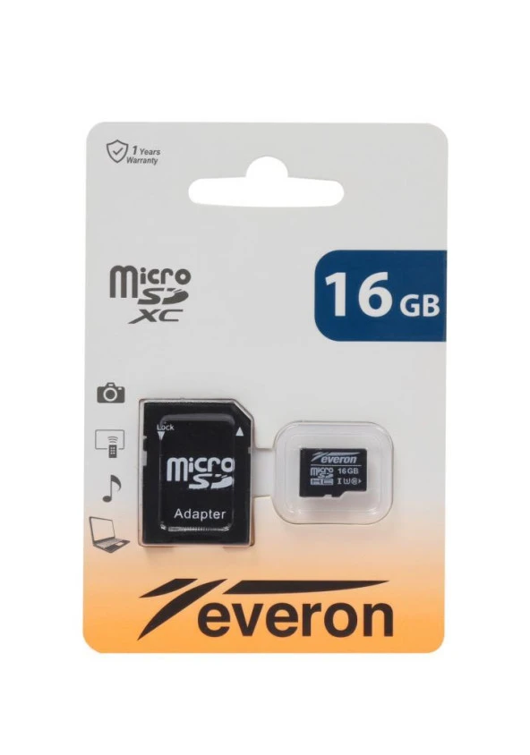 Everon 16GB Micro SD Hafıza Kartı Adaptörlü ürün görseli 1
