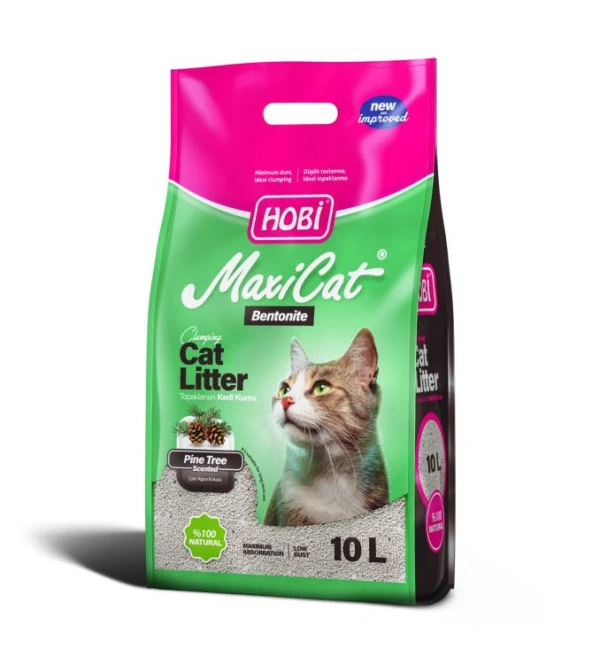 Hobi Maxicat Çam Kokulu Bentonit Kedi Kumu 10 Litre ürün görseli 1