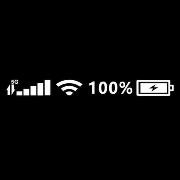 Şarj-wifi göstergeli sticker beyaz 45*5 cm / YACI126 ürün görseli 1