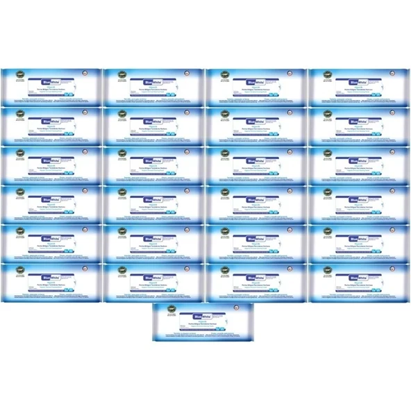 BlueWhite Yetişkin Perine Bölgesi Vücut Temizleme Mendil-Havlusu (25 Li Set) 50 Yaprak Hijyenik ürün görseli 1