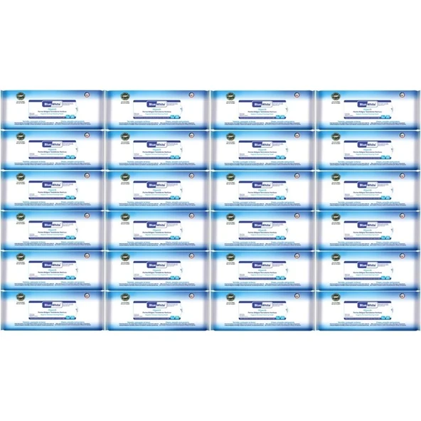 BlueWhite Yetişkin Perine Bölgesi Vücut Temizleme Mendil-Havlusu (24 Lü Set) 50 Yaprak Hijyenik ürün görseli 1