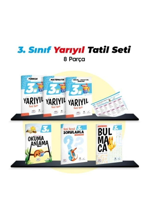 Öğretmen Evde Yayınları 3.sınıf Yarıyıl Tatil Seti ürün görseli 1