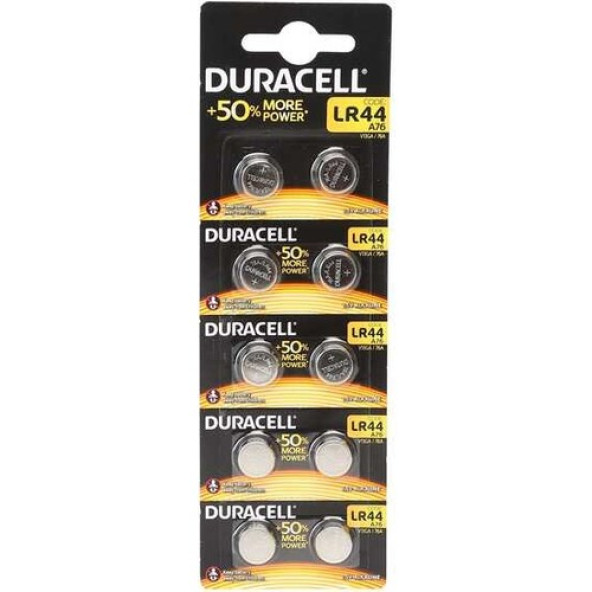 Duracell LR44/ AG13/A76 Pil 10aposlu ürün görseli 1
