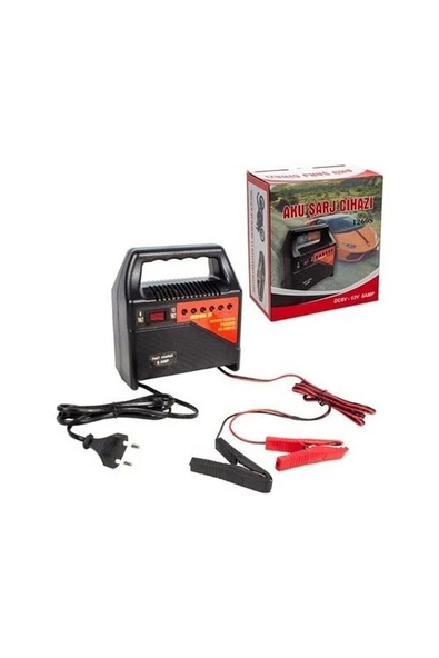 HB-1260S-GS 6 Volt - 12 Volt 6 Amper Ledli Göstergeli Akü Şarj Cihazı Uyumlu ürün görseli 1