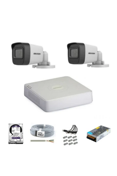 Hıkvısıon Haıkon 2 Kameralı Güvenlik Kamera Hazır Set 1tb 7/24 Hdd- 1tb Kayıt Kapasiteli Sistem ürün görseli 1