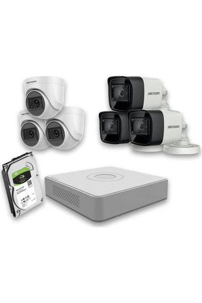 Hıkvısıon - 6 Kameralı 2mp Güvenlik Sistemleri + Full Set ürün görseli 1