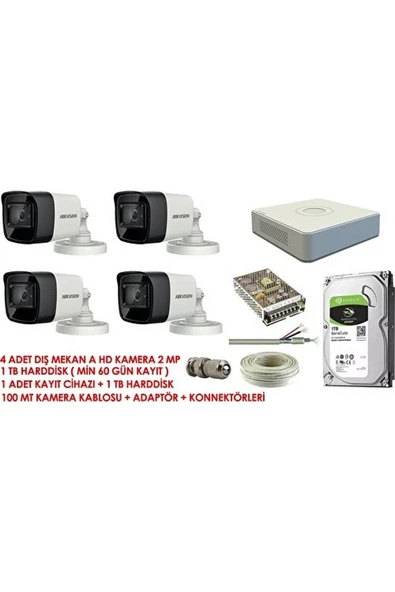 Hıkvısıon 4lü Kamera Seti ürün görseli 1