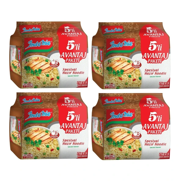 Indomie Hazır Noodle Spesiyal 75gr X 5 Li Avantaj Paket X 4 Adet ürün görseli 1