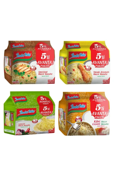 Indomie Noodle 75gr X 5 Li Avantaj Paket 4 Lü Karma Set ürün görseli 1