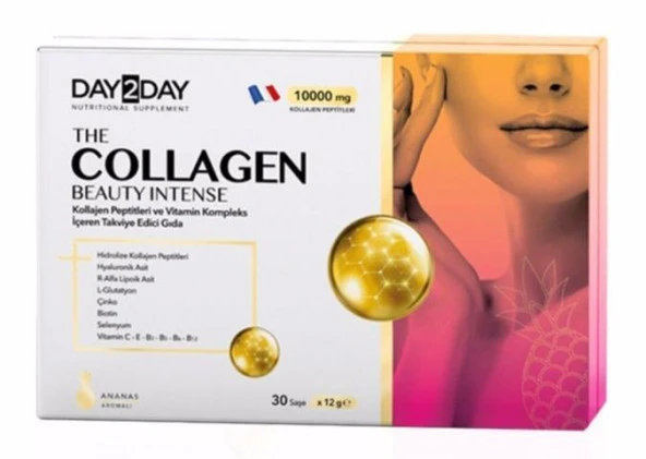 Day2Day The Collagen Beauty Intense 12g x 30 Saşe | Ananas Aromalı ürün görseli 1
