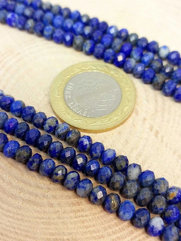 Lapis Taşı Rondela Faset Kesim Dizi 3,5*5mm (45236) ürün görseli 1