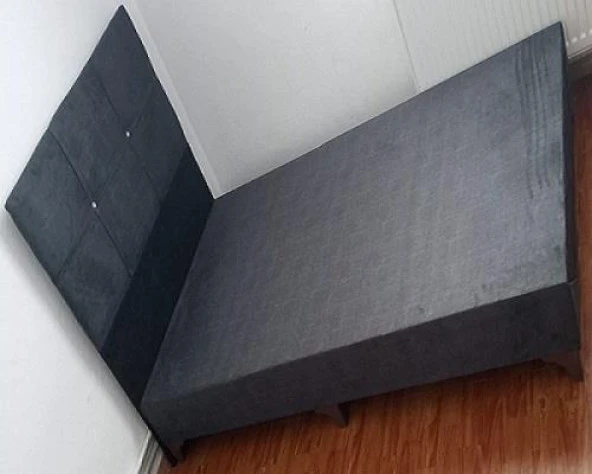 Baza Başlık Tek Kişilik 90292 sandıksız 100x200 Kör baza Tay Tüyü Kumaş  El Yapım ürün görseli 1