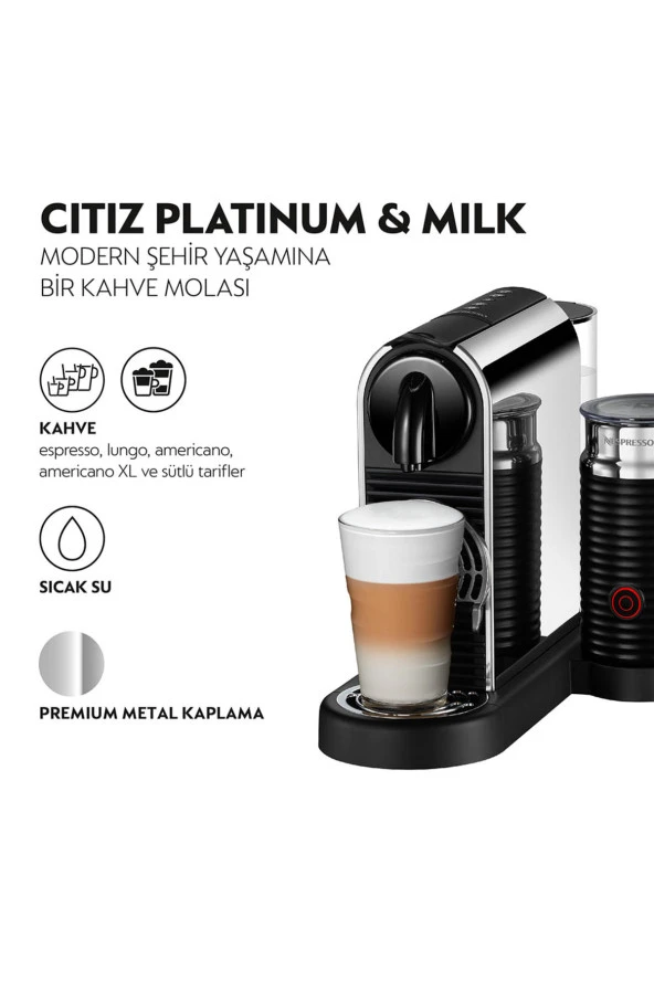 Nespresso D145 Citiz Platinum Bundle ,Paslanmaz Çelik - Resim 2