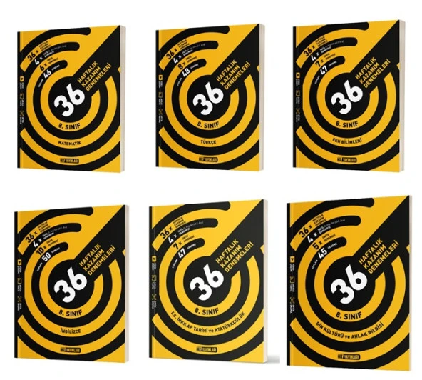 Hız Lgs 2024 8. Sınıf 36 Haftalık Deneme Seti 6 Kitap Tam Set ürün görseli 1