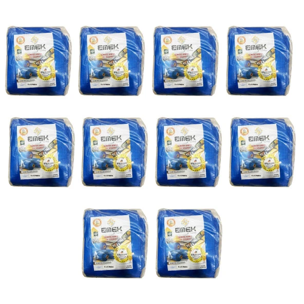 Emek Çadır Kumaşı Branda Tente UV Güneşlik Gölgelik Koruma Yağmur Su Geçirmez - 5x6 Metre - 10 Paket ürün görseli 1
