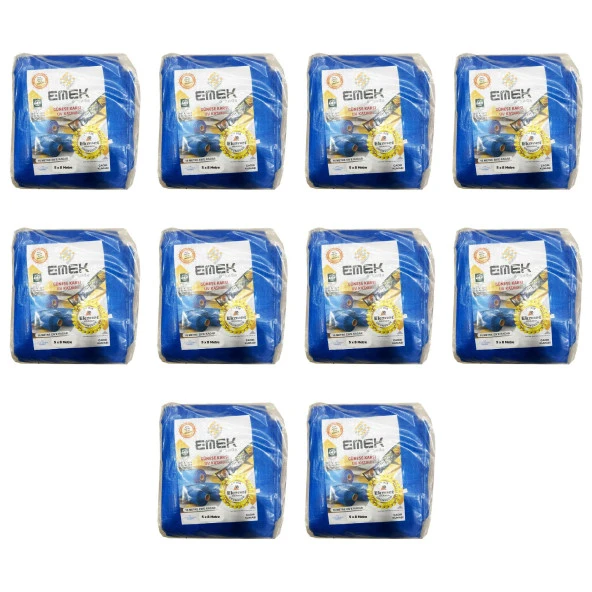 Emek Çadır Kumaşı Branda Tente UV Güneşlik Gölgelik Koruma Yağmur Su Geçirmez - 5x8 Metre - 10 Paket ürün görseli 1