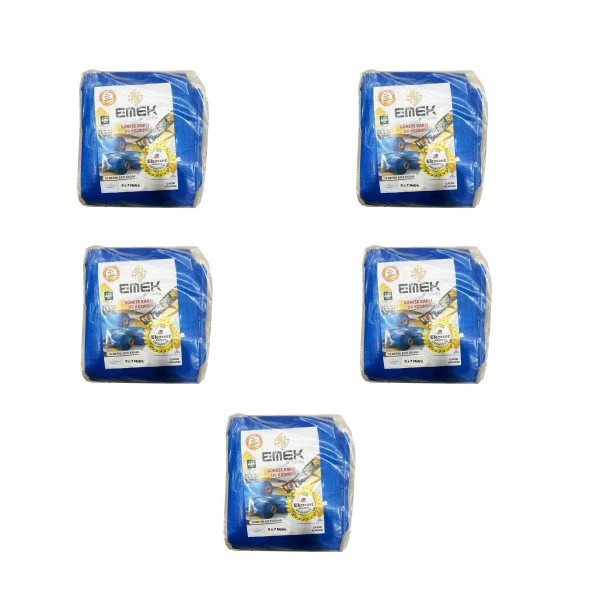 Emek Çadır Kumaşı Branda Tente UV Güneşlik Gölgelik Koruma Yağmur Su Geçirmez - 5x7 Metre - 5 Paket ürün görseli 1