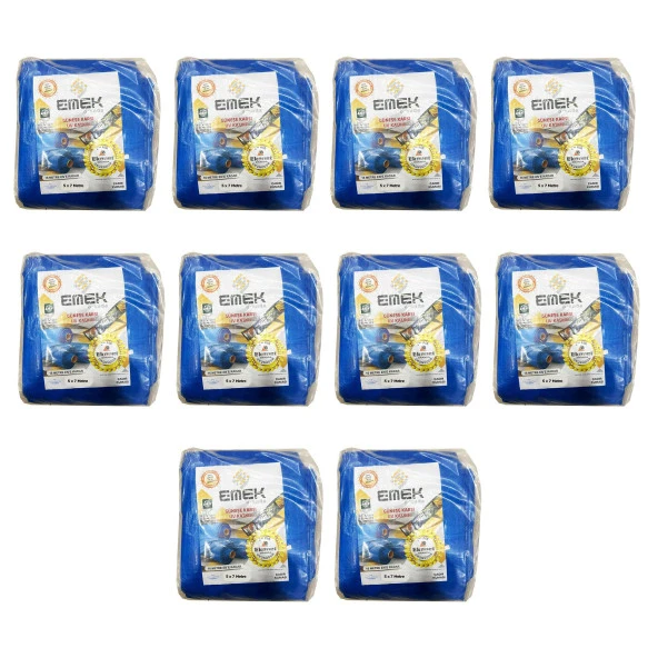 Emek Çadır Kumaşı Branda Tente UV Güneşlik Gölgelik Koruma Yağmur Su Geçirmez - 5x7 Metre - 10 Paket ürün görseli 1