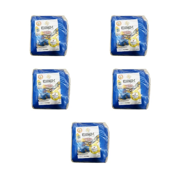 Emek Çadır Kumaşı Branda Tente UV Güneşlik Gölgelik Koruma Yağmur Su Geçirmez - 5x6 Metre - 5 Paket ürün görseli 1