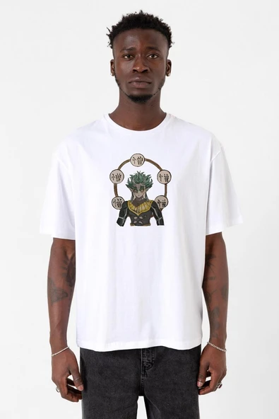 Demon Slayer Anime Hantengu Clone Beyaz Erkek Oversize Tshirt ürün görseli 1