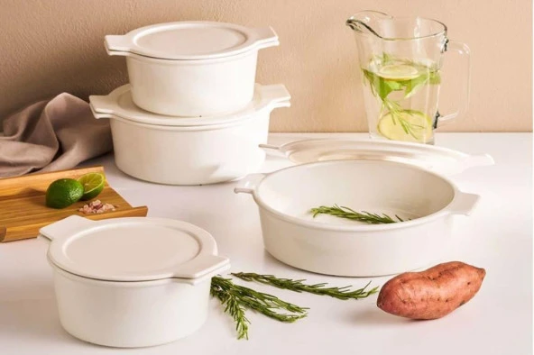 Porland Cookland Fire Kapaklı Tencere Takımı 6 parça ürün görseli 1
