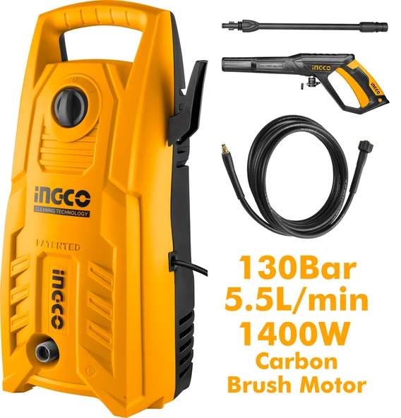 İngco Yüksek Basınçlı Yıkama Makinesi 1400w Ing-hpwr14008 ürün görseli 1