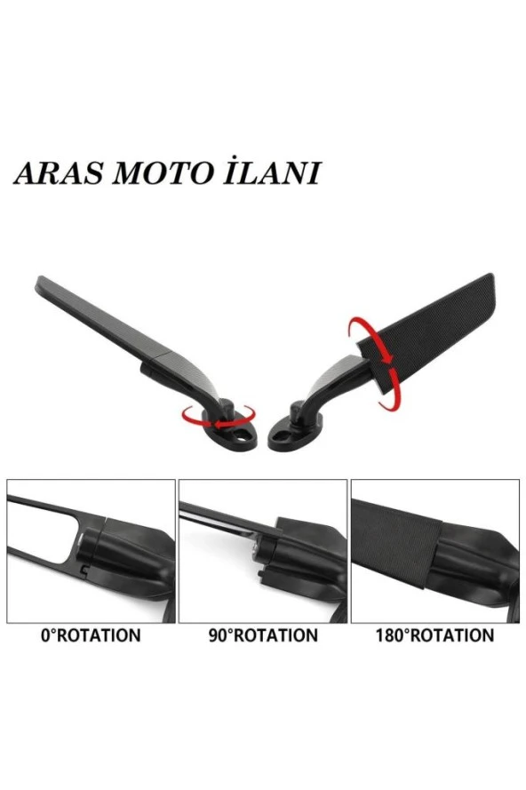 Motosiklet Kanat Dikiz Ayna CF MOTO SR 250 PULSAR RS 200 UYUMLU ürün görseli 1