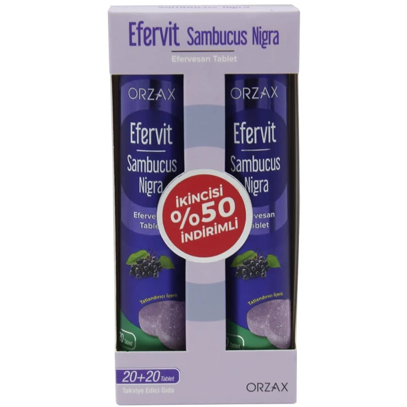 Orzax Efervit Sambucus Nigra 2 X 20 Efervesan Tablet ürün görseli 1