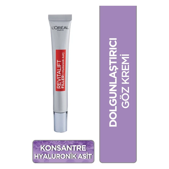 LOreal Paris Revitalift Filler Dolgunlaştırıcı Yaşlanma Karşıtı Göz Bakım Kremii 15 ml ürün görseli 1