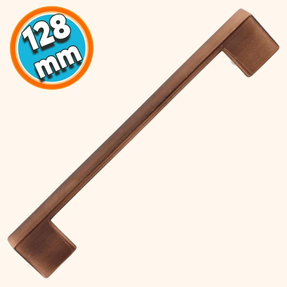 Mutfak Kulpu Çekmece Dolap Kapak Kulbu Metal Kulp Mobilya Dolabı Kulpları 128 mm Anik Bakır ürün görseli 1