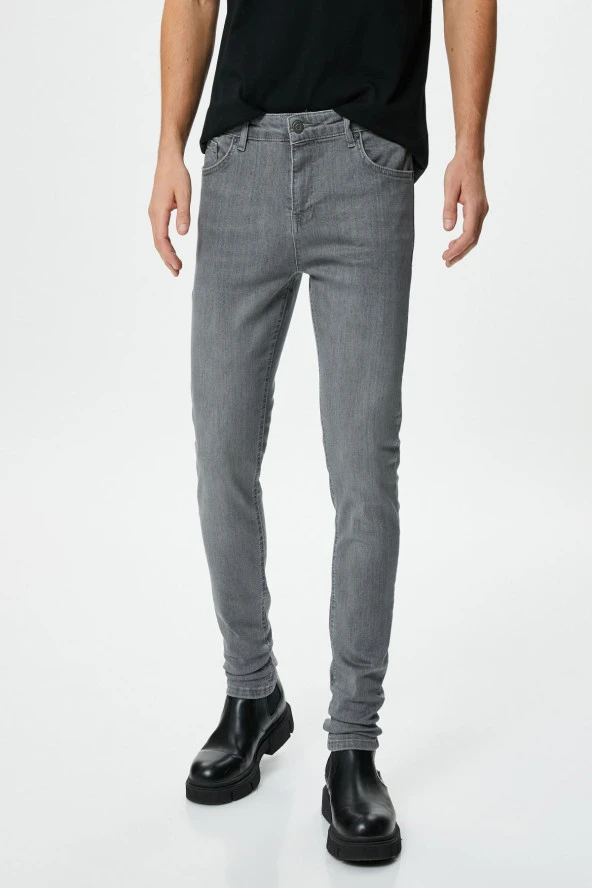 Erkek Antrasit Jeans - Resim 3