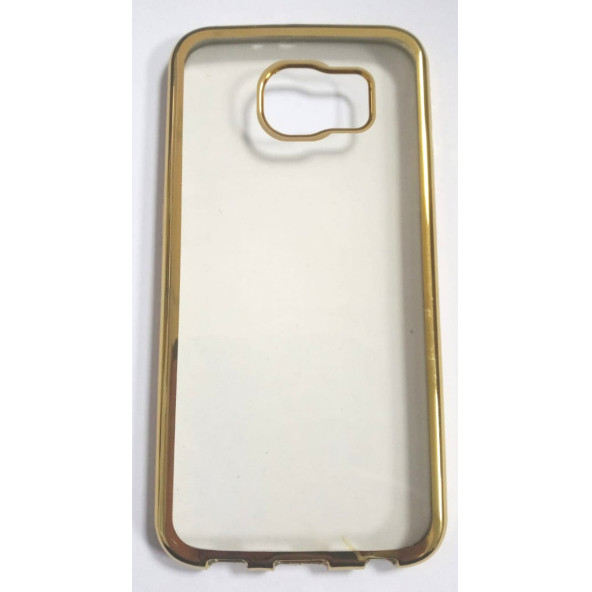 Samsung S6 Gold Şeffaf Yumuşak Kılıf ürün görseli 1