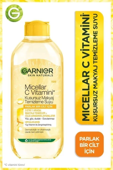 Garnier Micellar C Vitamini Kusursuz Makyaj Temizleme Suyu 400ml ürün görseli 1