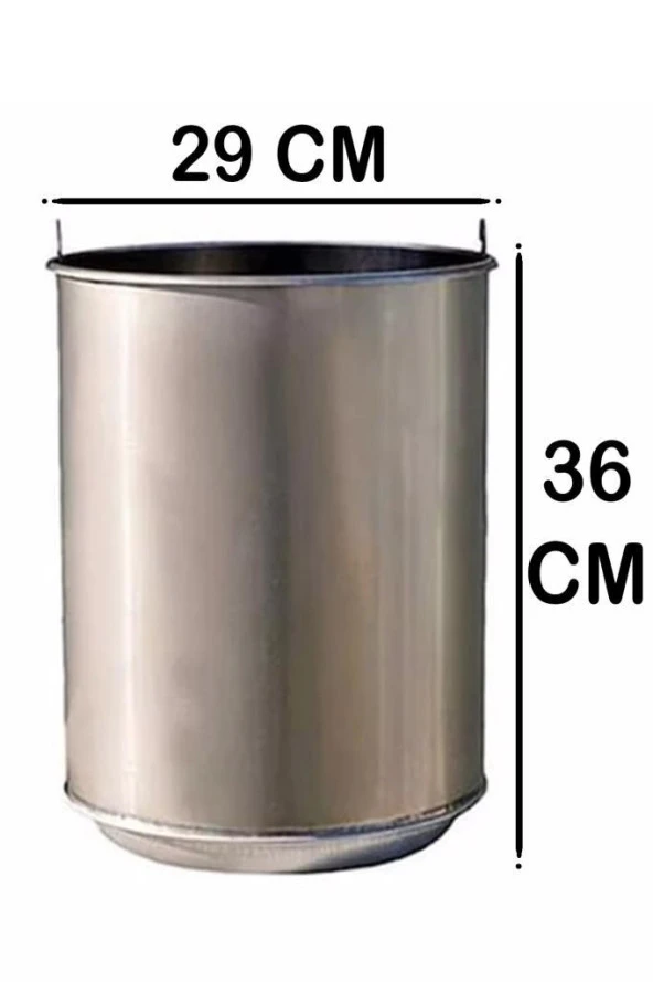 Paslanmaz Çelik 36cm Uyuyan Soba Kuzine Kovası ürün görseli 1